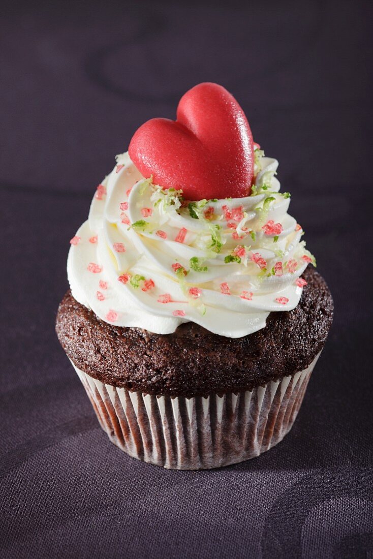 A romantic cupcake