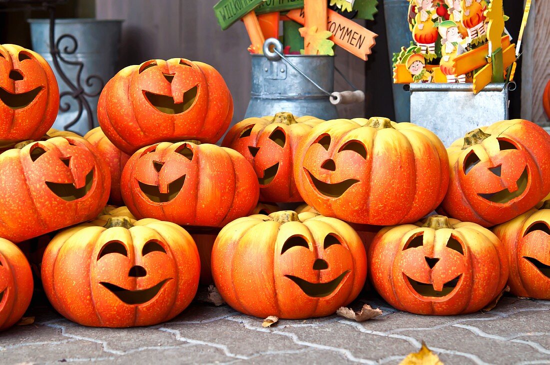 Pumpkin faces for Halloween