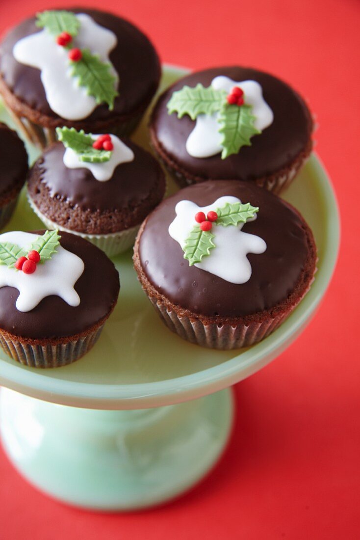 Schokoladencupcakes für Weihnachten