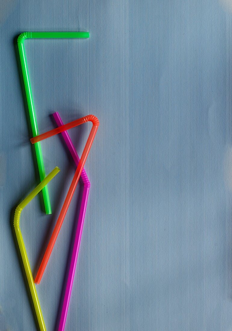 Coloured drinking straws