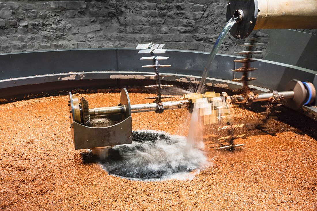 A vat to process mash to make whisky