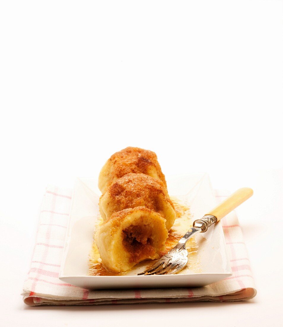 Potato dumplings with apricots