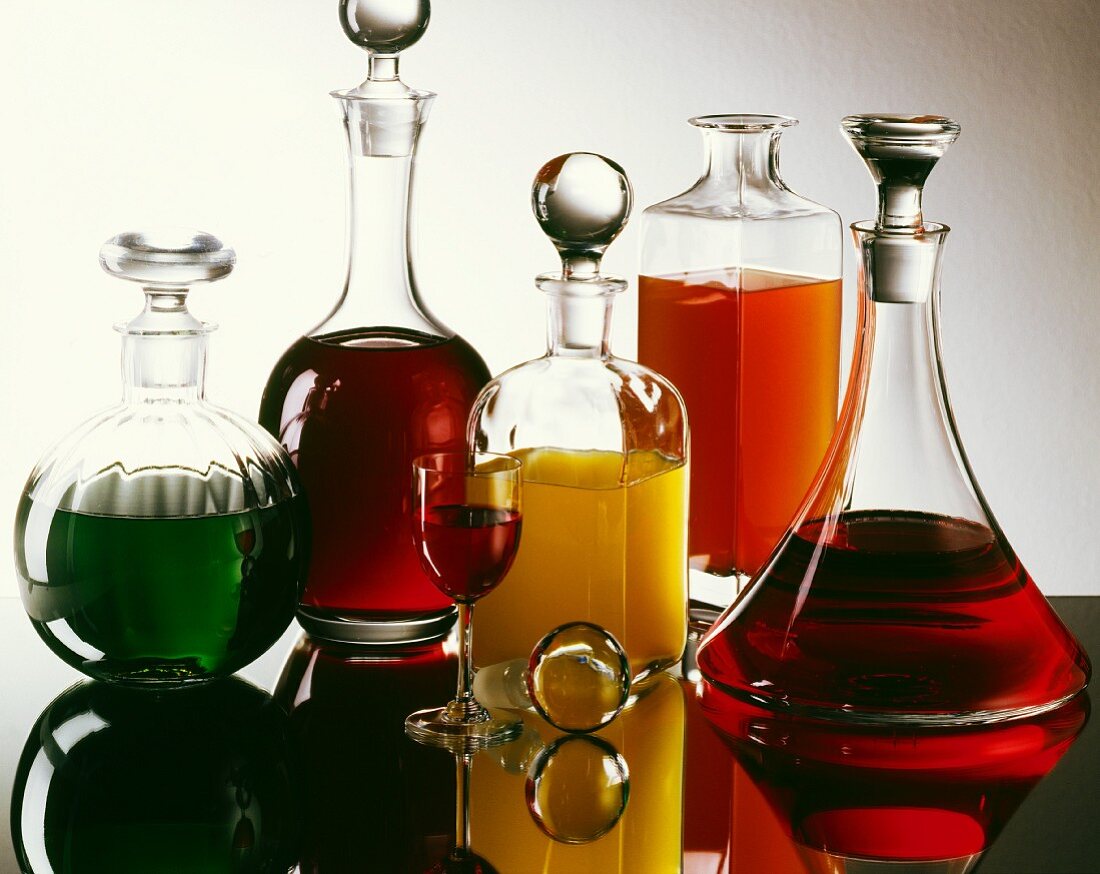 Assorted Homemade Liqueurs