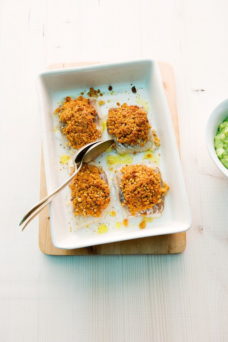 Fischfilets mit Brotkruste