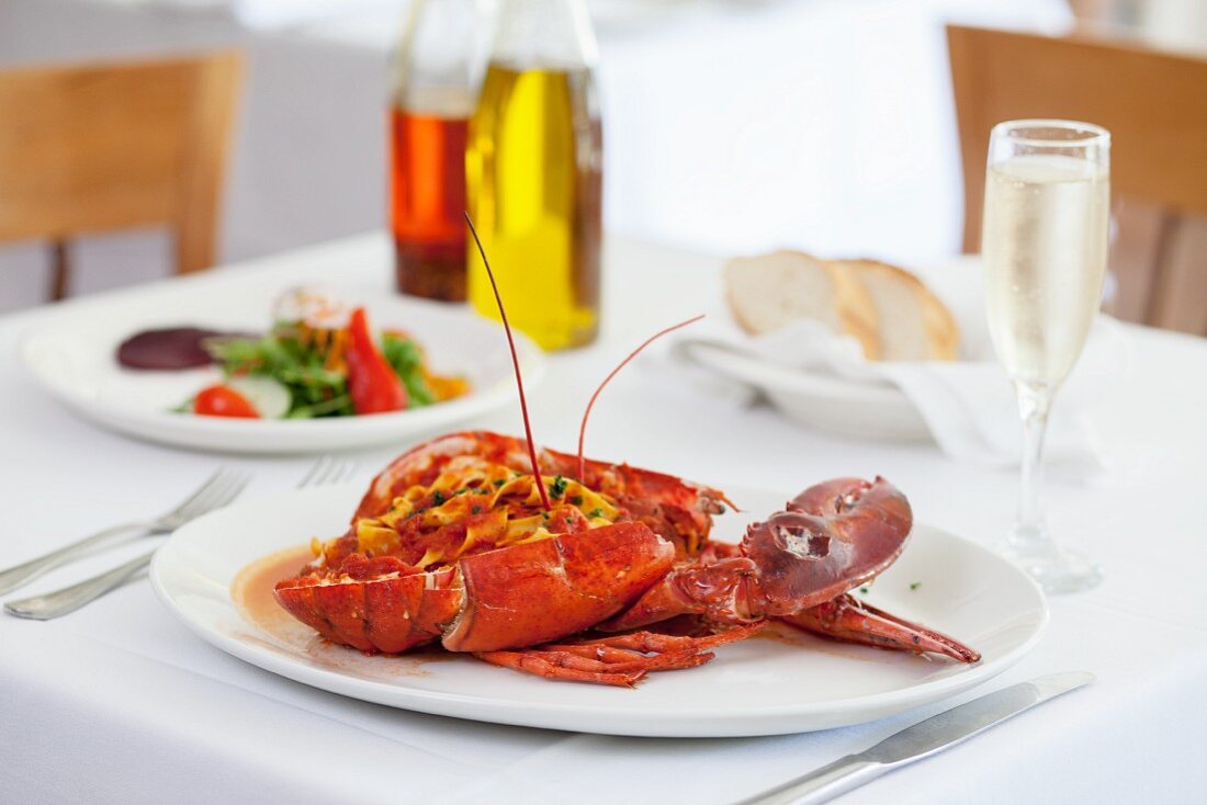 Lobster filled with tagliatelle