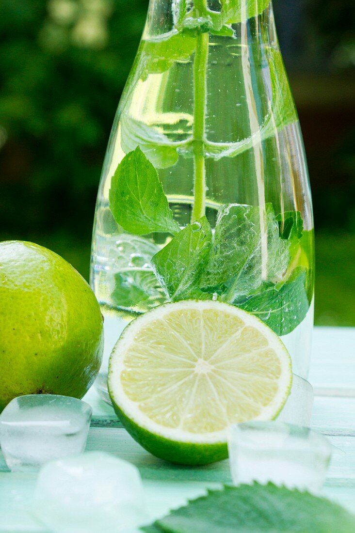 Lime and mint lemonade