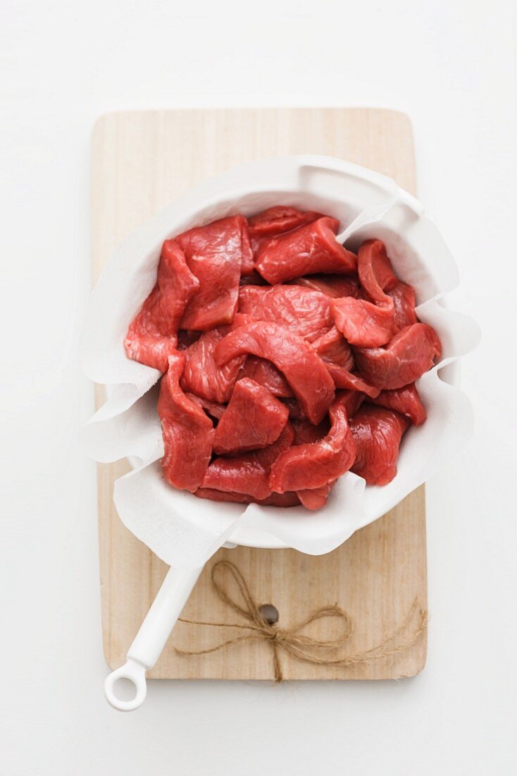 Strips of beef for frying