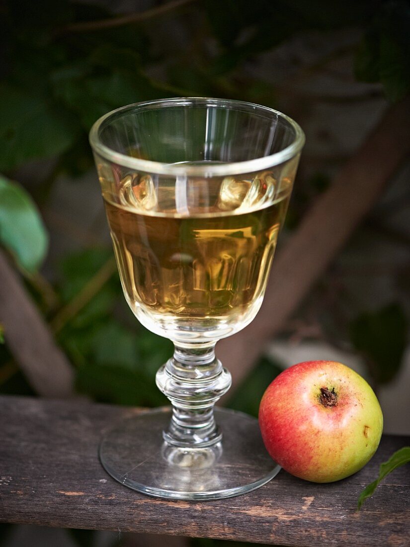 Cider in a glass tankard