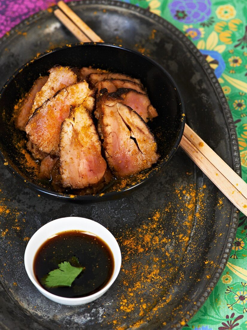 Pork with soy sauce