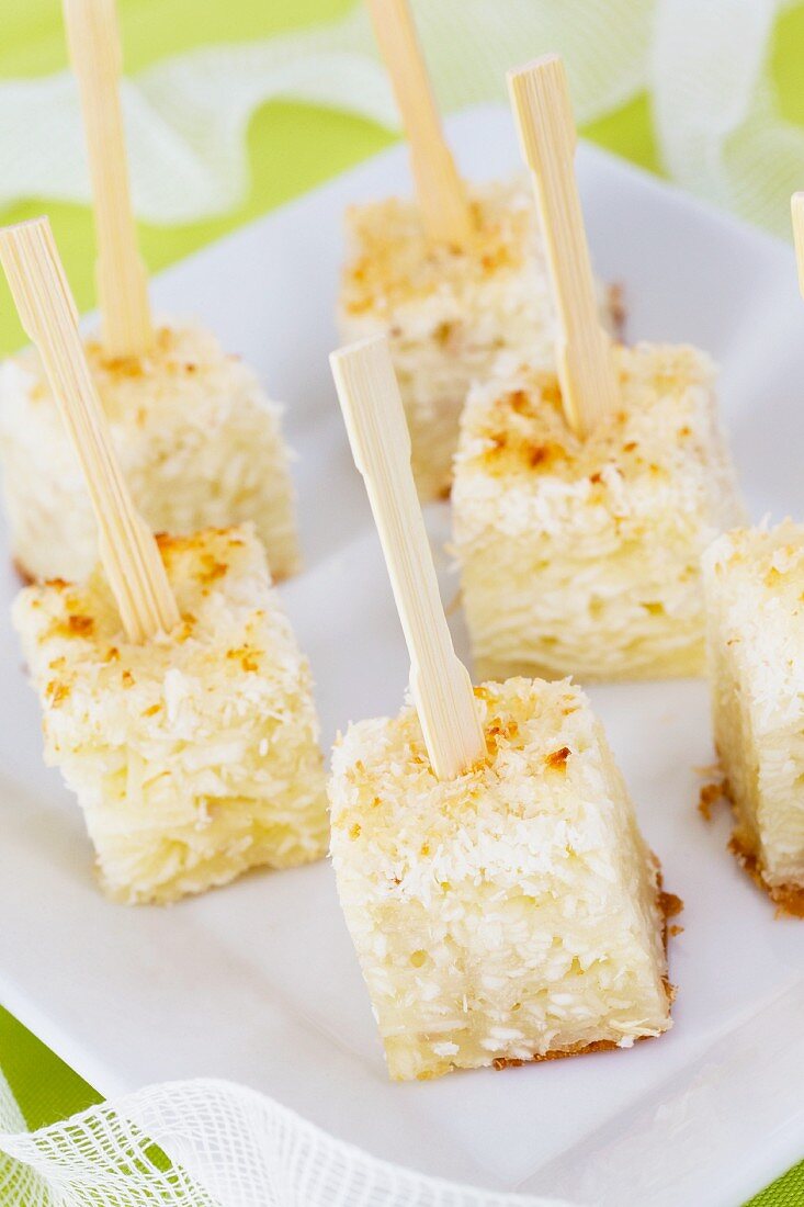 Sweet cassava and coconut bites