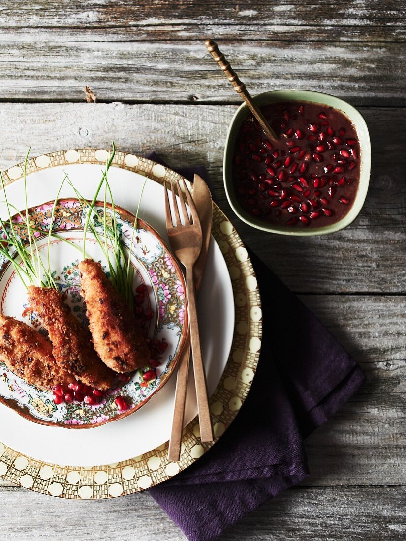 Hähnchen mit Granatapfelsauce