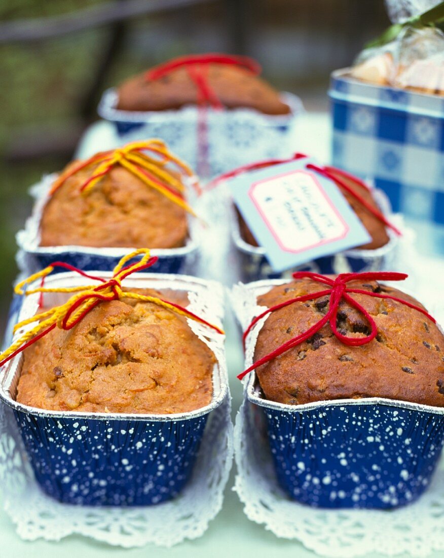 Carrot and walnut cake at a bakesale (USA)