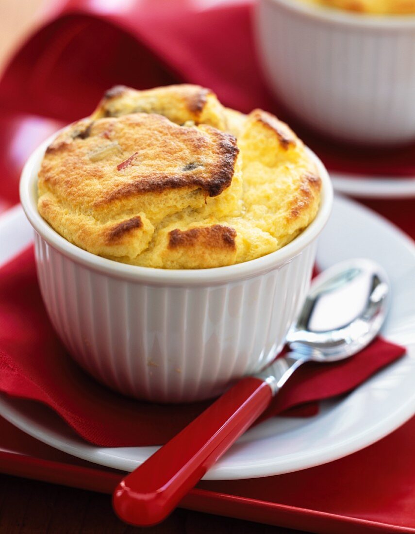 Ham and cheese soufflè