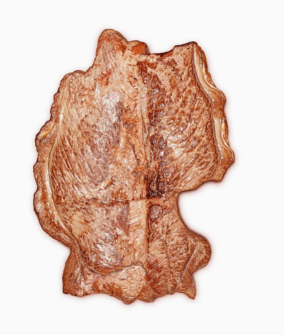 A Germany-shaped beef steak