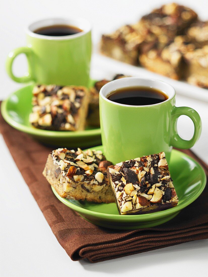 Chocolate and hazelnut blondies