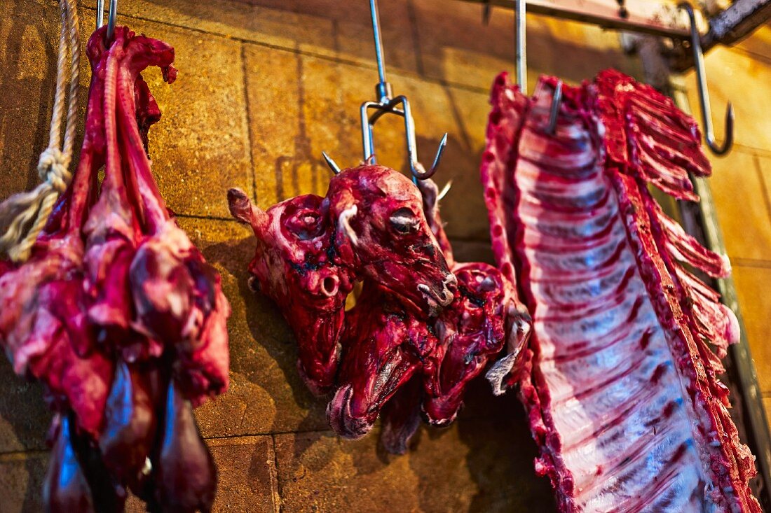 Veal at a market (Italy)