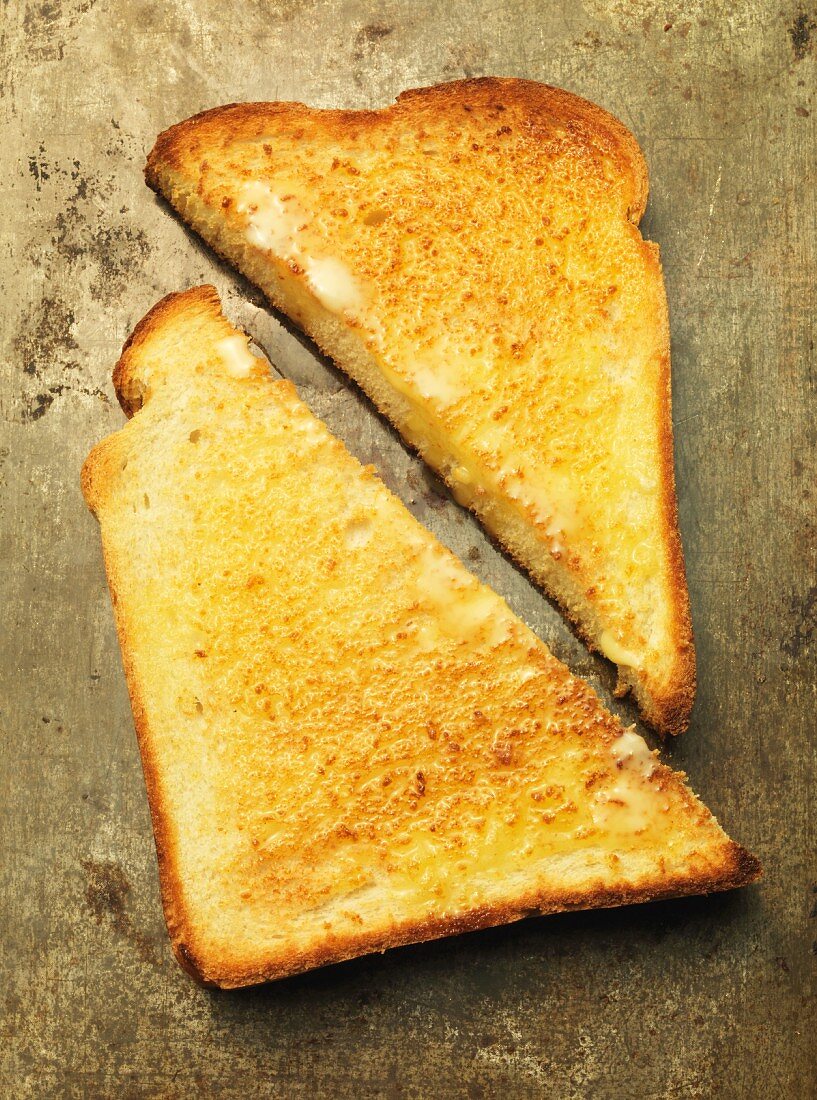 Toastecken mit Butter