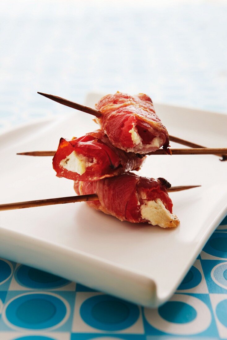 Goat's cheese wrapped in bacon