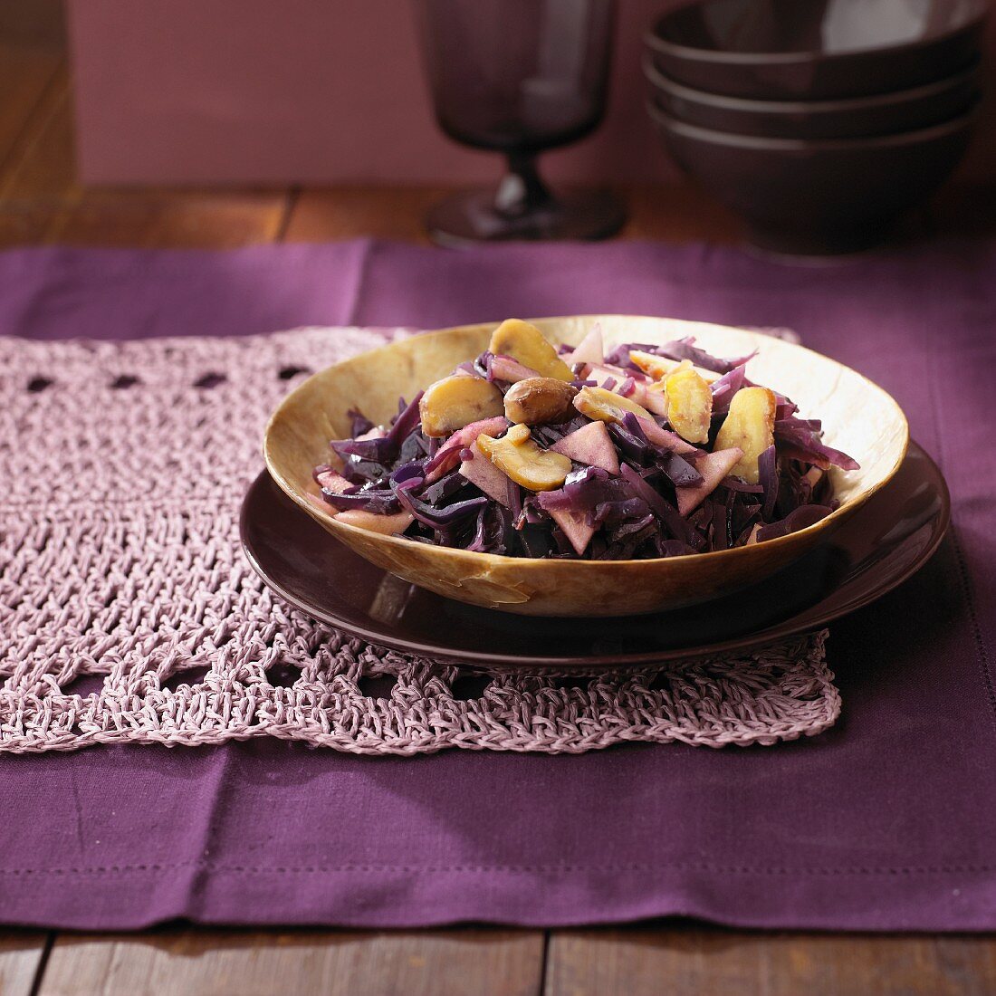 Red cabbage with chestnuts