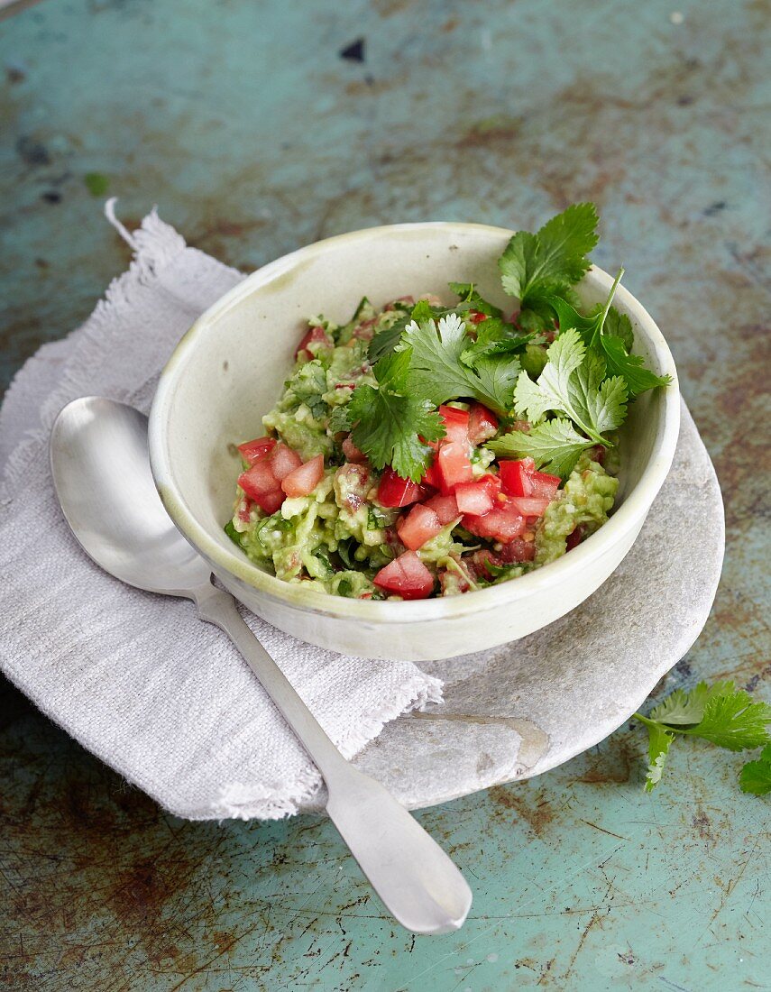 A bowl of guacamole