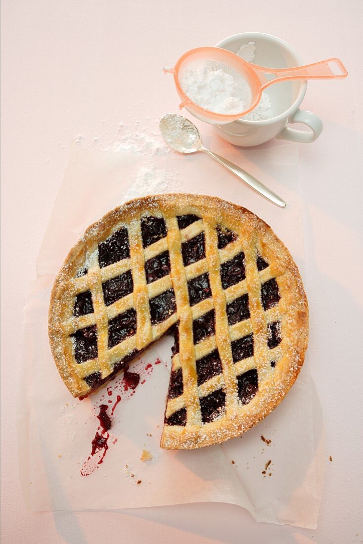 Crostata di visciole (Italian cherry cake)