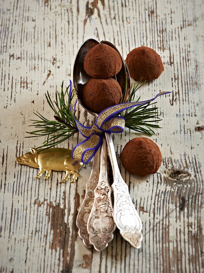 Christmas chocolate truffles