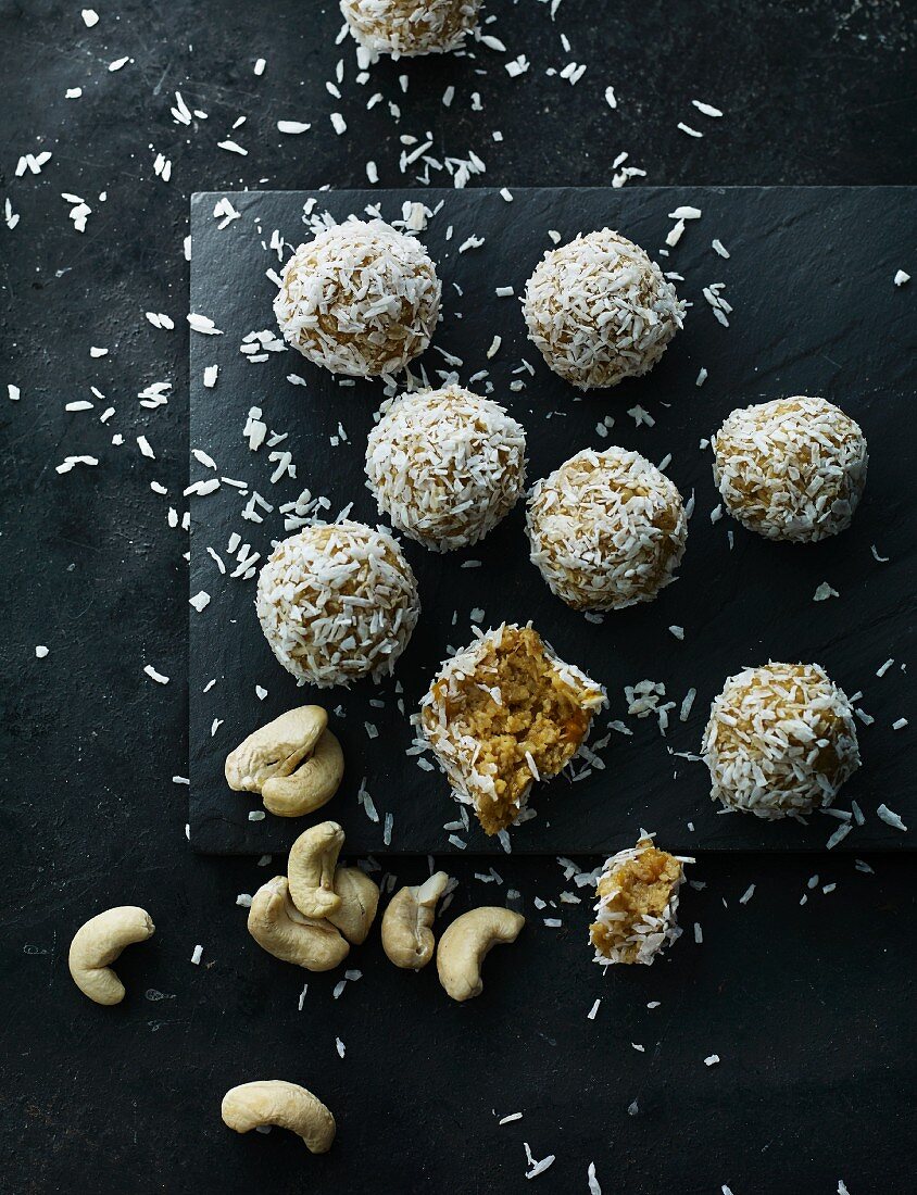 Cashew coconut truffles