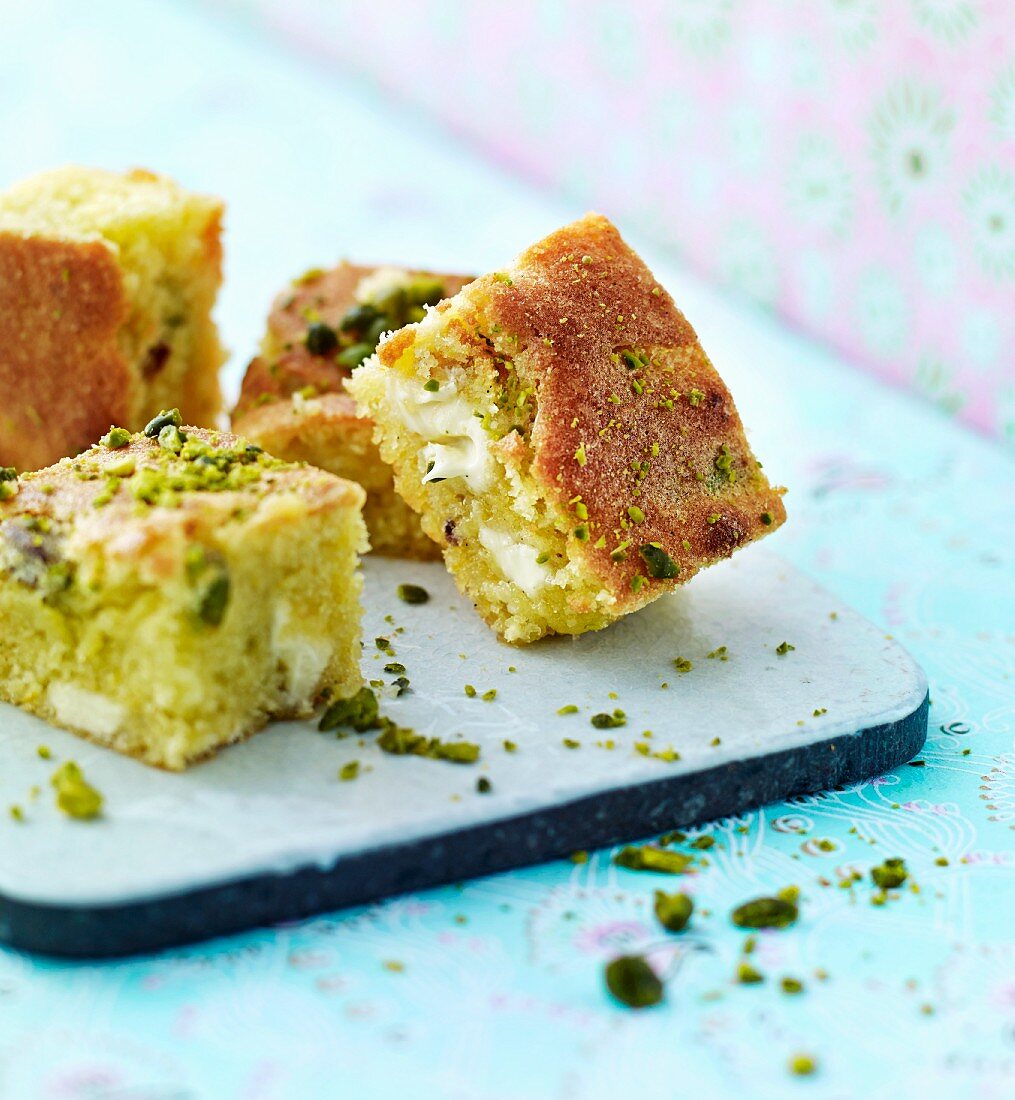 Pistachio cake bites