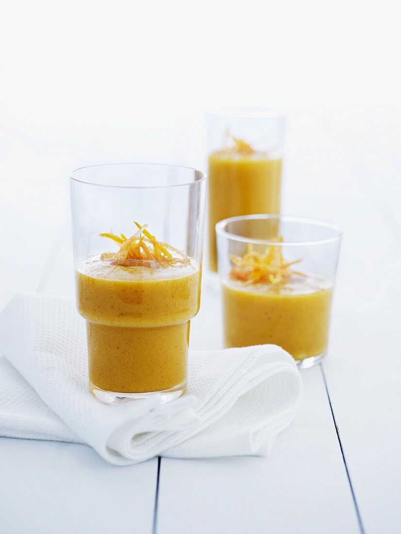 Carrot and orange smoothies