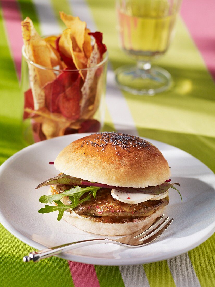 Hamburger mit Gänsestopfleber