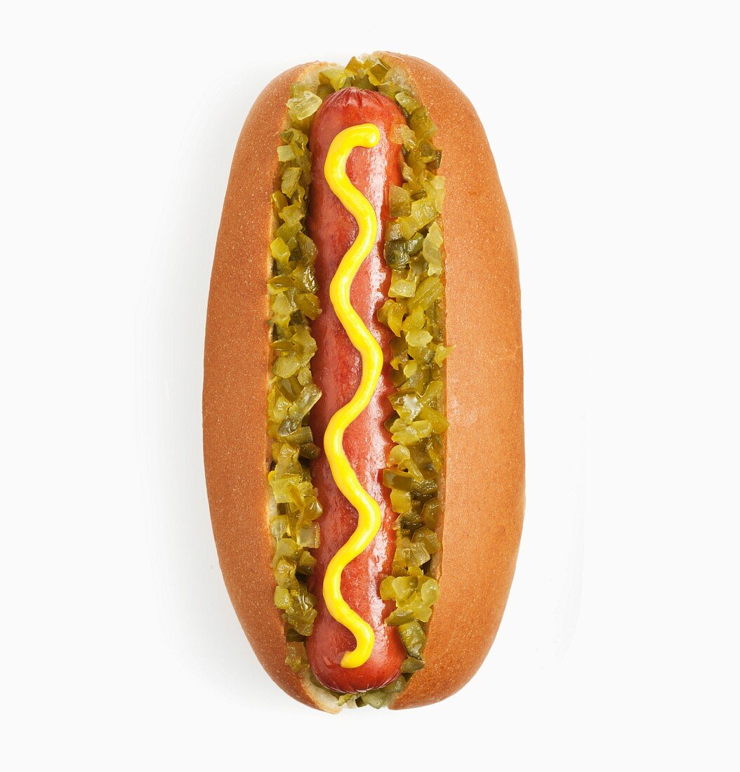 Hot Dog mit Relish und Senf