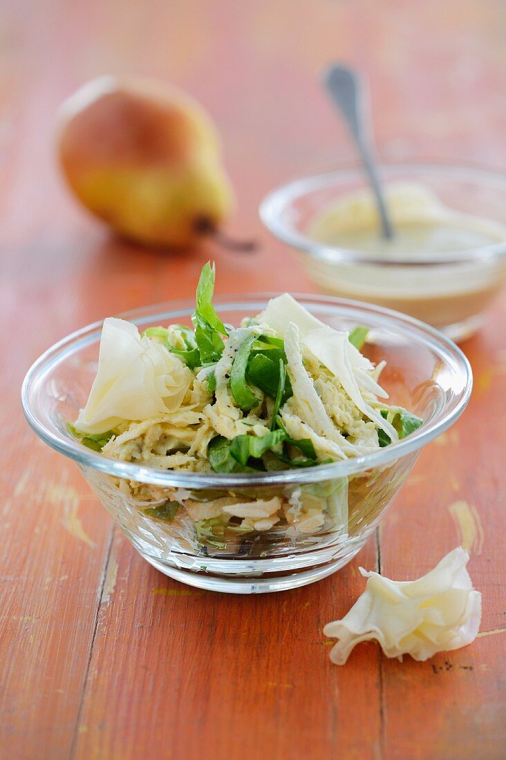 Parsnip and pear salad