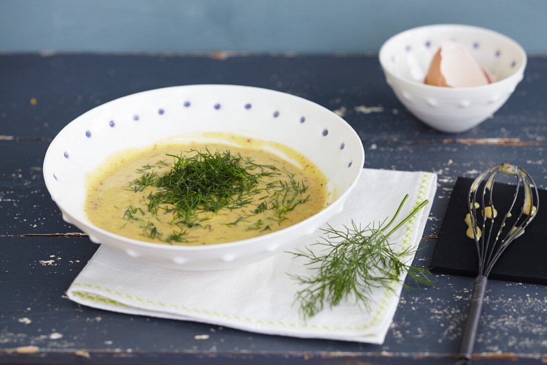 A Swedish honey-mustard dressing with dill