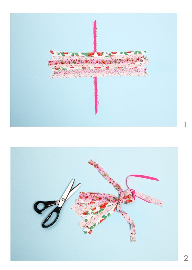 Hand-crafting a tassel from fabric remnants