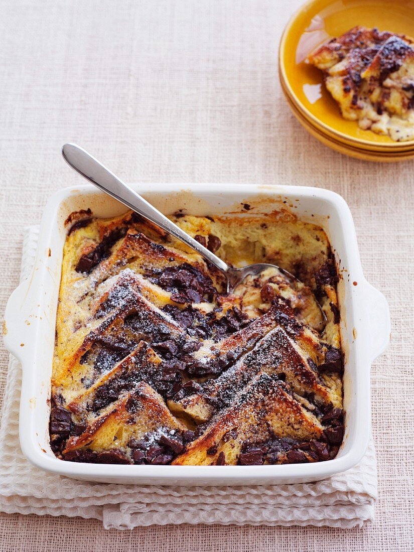 Bread And Butter Pudding mit Schokolade
