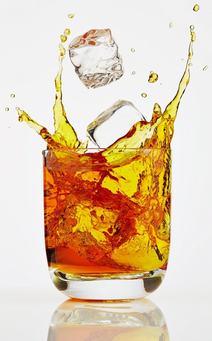 A whisky splashing