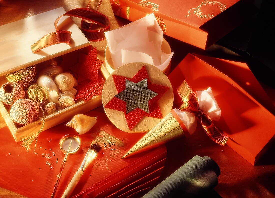 Christmas Craft Materials to Make Gift Packaging