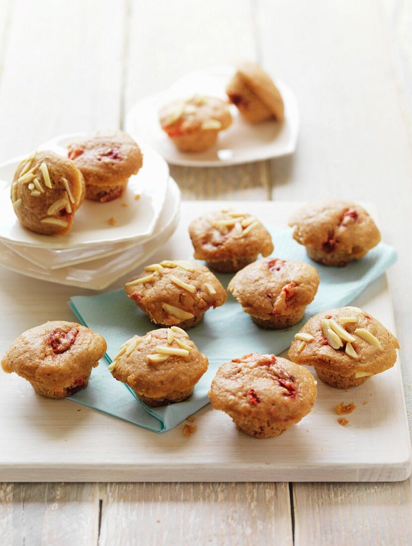 Erdbeer-Mandel-Muffins
