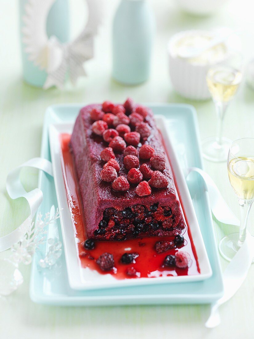 Summer berry terrine