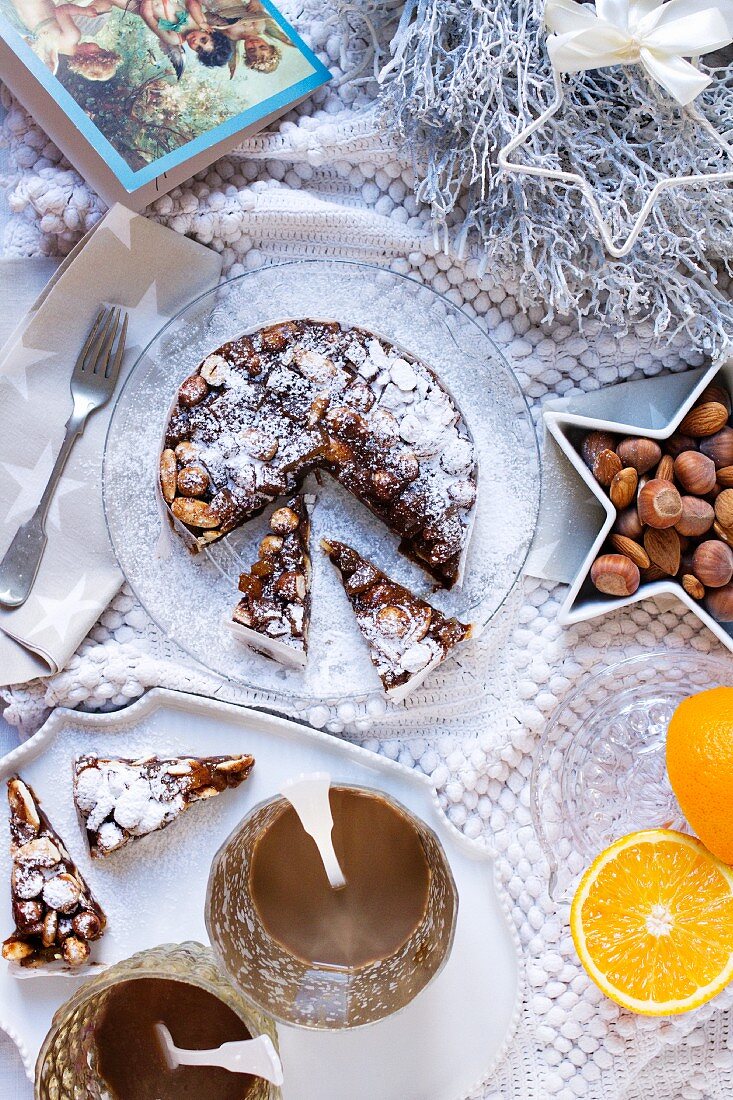 Panforte (cake made from dried fruit and nuts, Italy)