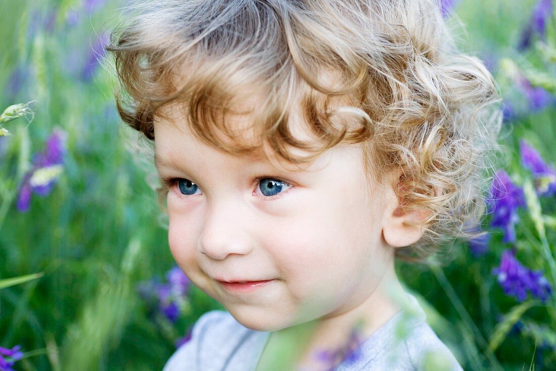 Portrait of a young boy looking away