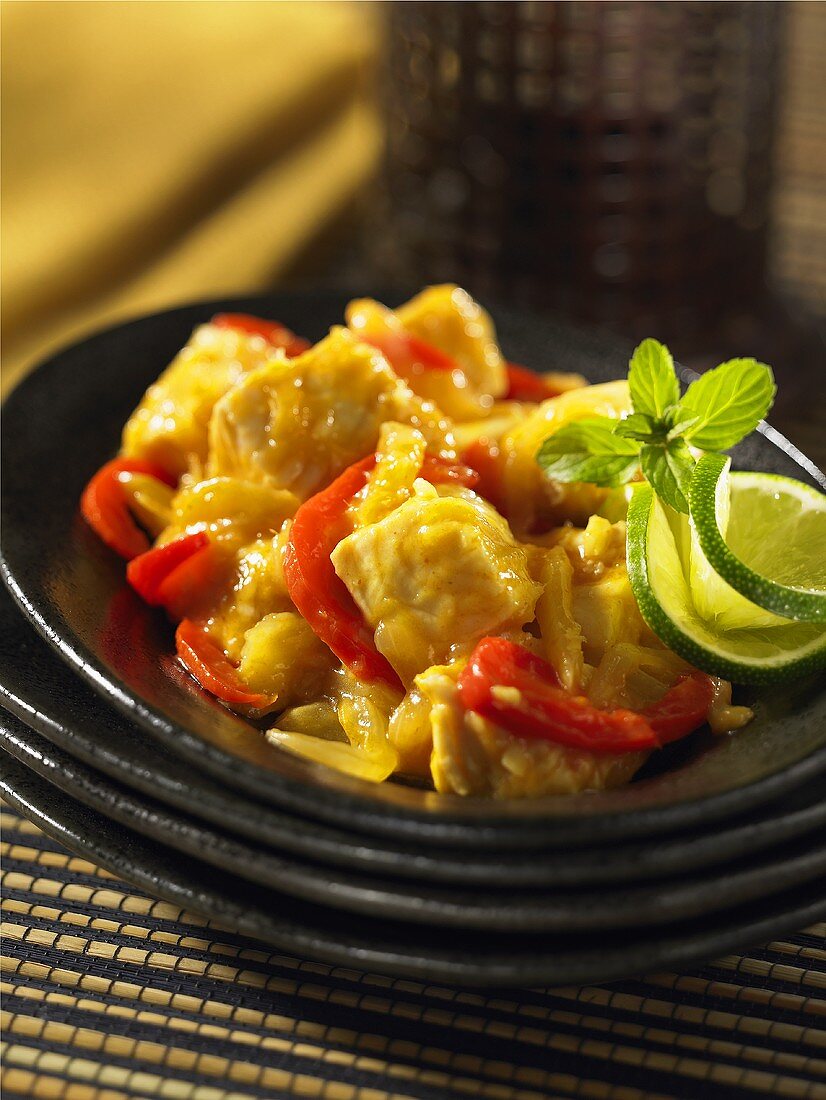 Fish and mango curry