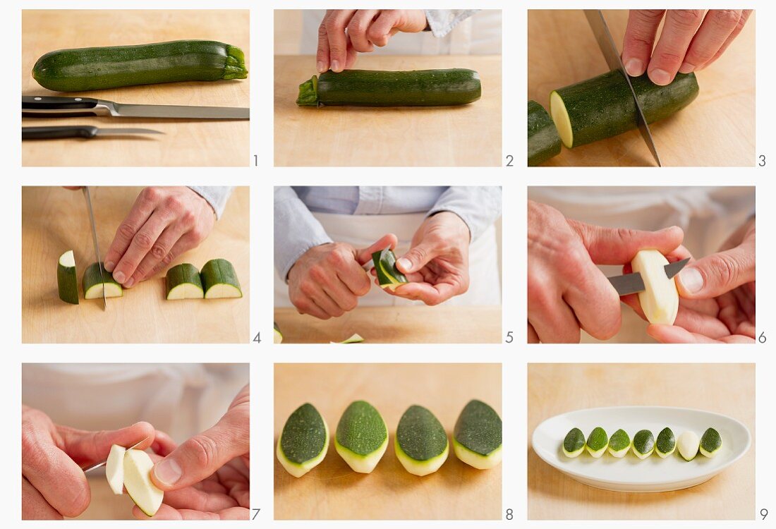 Turning courgettes