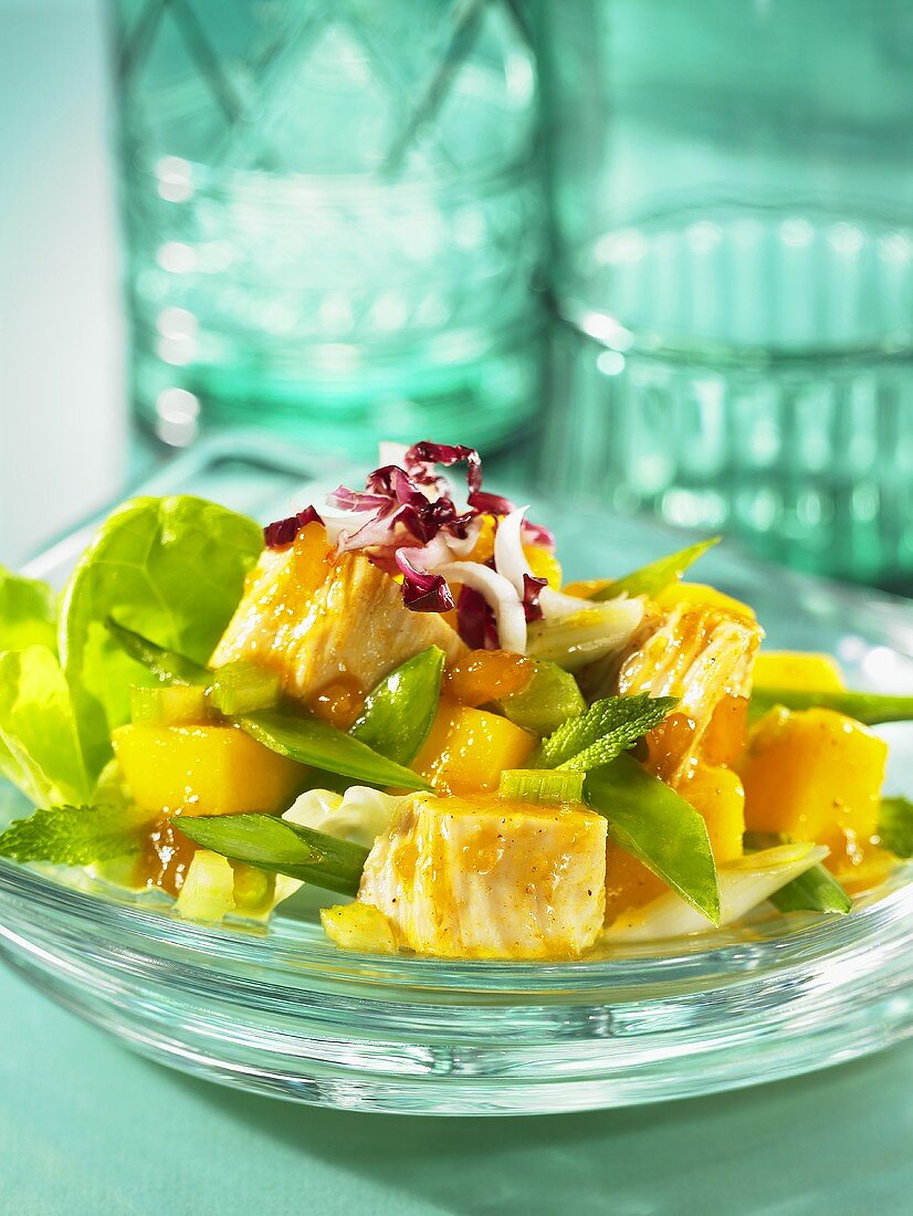 Hähnchen-Mango-Salat