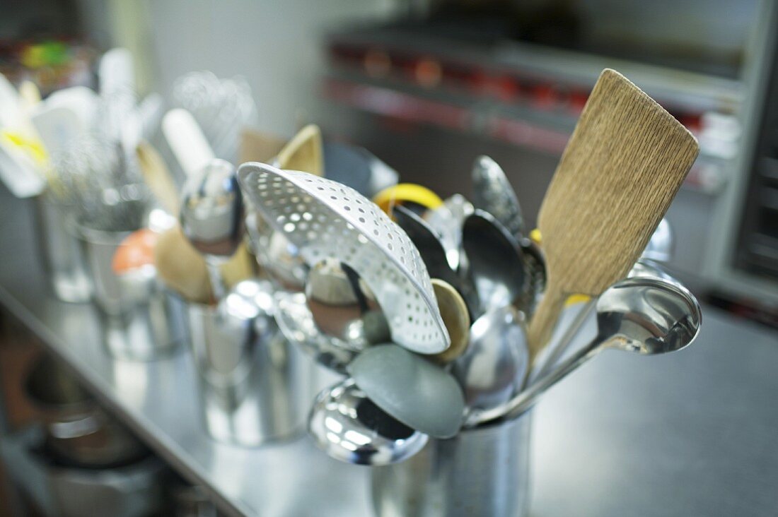 Utensils in a Commercial Kitchen
