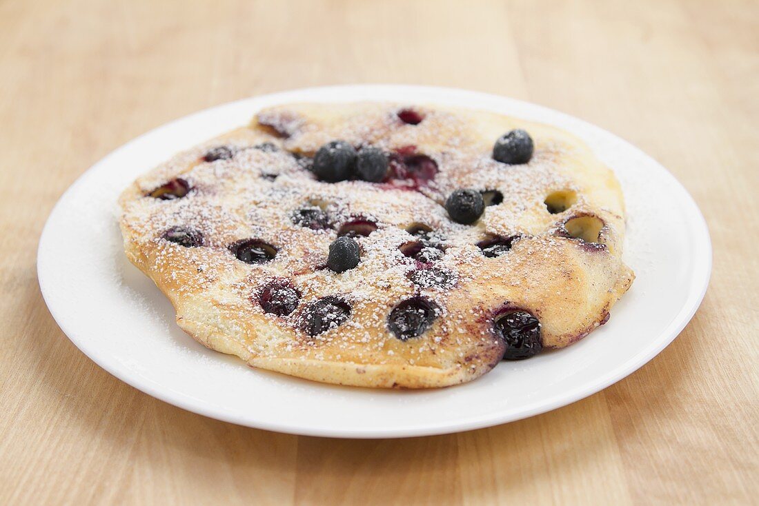 A blueberry pancake