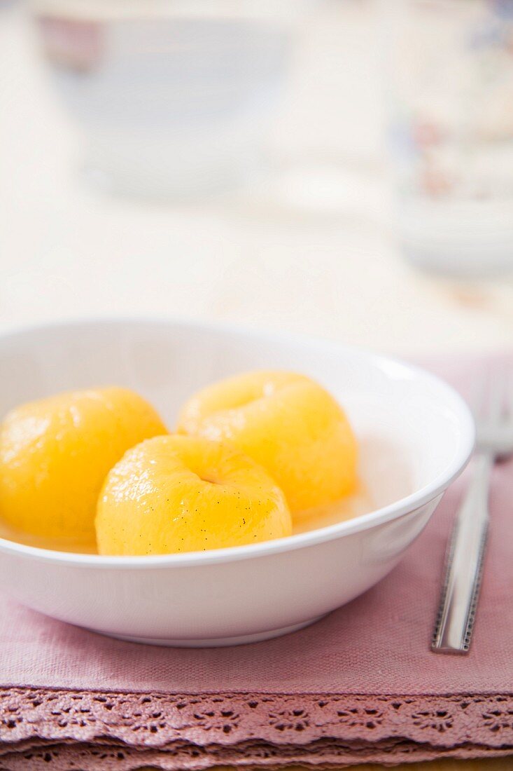 Steamed apricots