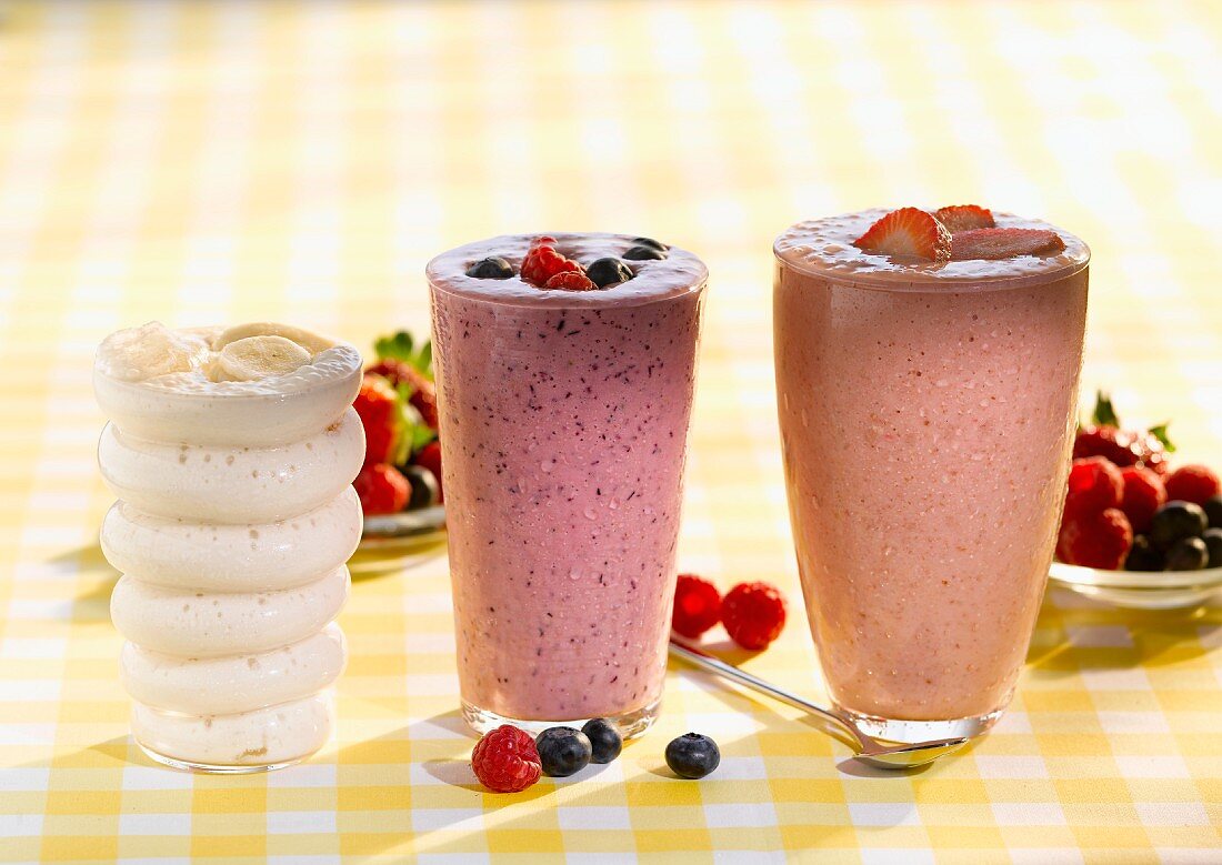 Assorted smoothies