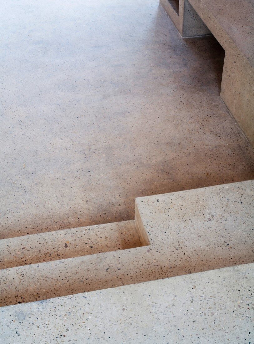 Stone stairs with steps at various heights