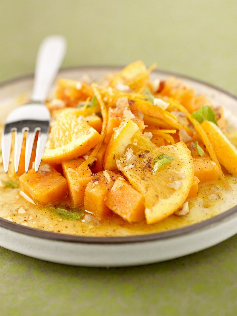 Süsskartoffelsalat mit Orangen